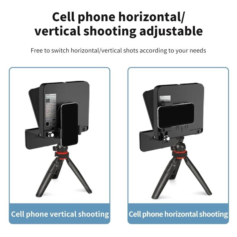 LENSGO TC7S Mini Inscriber Video Remote Teleprompter for Smartphone Tablet Live